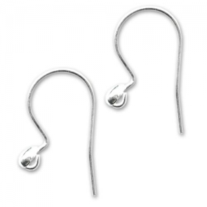 925 Sterling Silver Earwires 15mm x 2