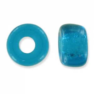 Large hole beads - Pony Beads 6 mm - Preciosa - Capri Blue x15