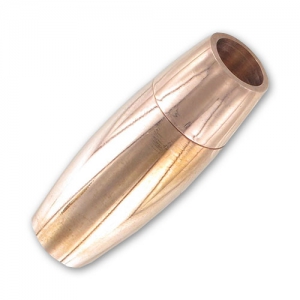 Magnetic clasp for 6mm cords stainless steel Rose Gold tone x1