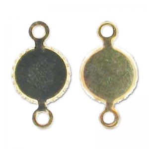 Spacer cabochon setting for flat cab 5mm gold tone HQ x1