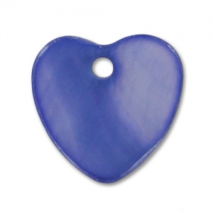 Mother-of-Pearl Heart-shaped Sequins 11mm dark Blue x10
