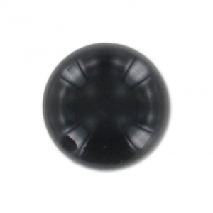 Half-drilled beads 8mm Black Onyx x2