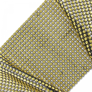 Metallized Plastic Mesh 12cm Gold tone 12x90cm