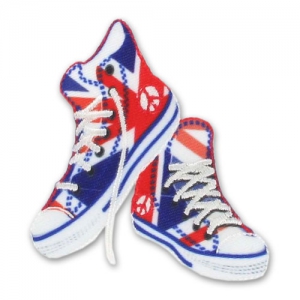 Iron-on badge Basket shoe 65mm Fashion x1