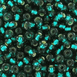 Preciosa Seed Beads 11/0 2 mm - Emerald Silver Lined x 20 g