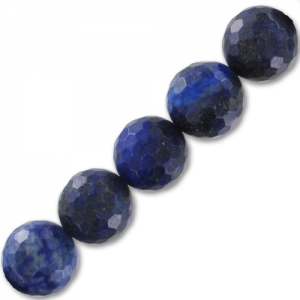 Bead Faceted round bead 14 mm Lapis Lazuli x1