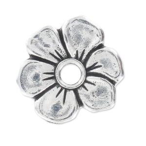 Flower to rivet  13 mm old silver