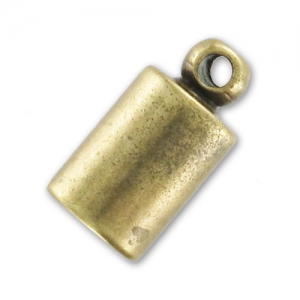 Terminators for 5mm cords Bronze tone x4