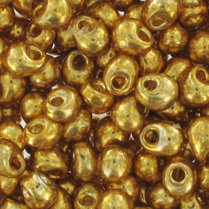 Duracoat Miyuki Fringe beads 3.4mm DP28-4202 - Galv. Gold x8g