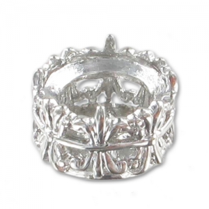 Cabochon setting PureCrystal 1028/1088/1122 8mm Rhodium tone x1