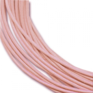 Leather cord 2mm Light Rose x 2m