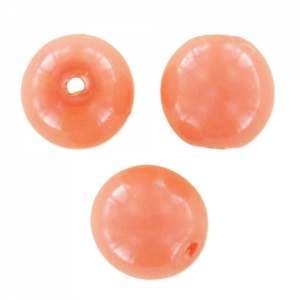 Round beads Shiny 4mm Peach Coral x50