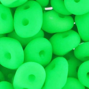 SuperDuo 2.5x5 mm Neon Green Mat x10g