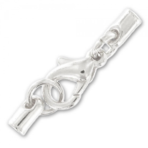 Lace holder clasp 2mm fine silver plating x1