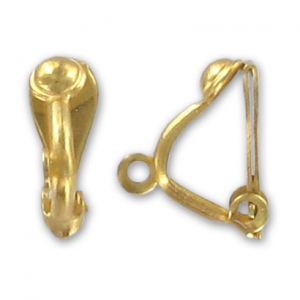 Clip earrings ball motif 4mm fine Gold plated x2