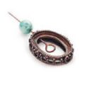 Cabochon setting oval-shaped 18x13mm copper tone