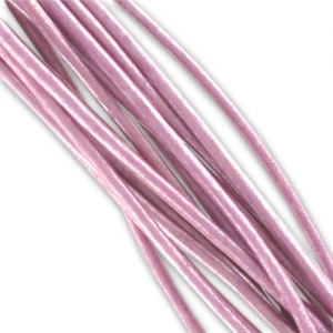 Leather cord 1mm Light Amethyst Metallic  x 3m