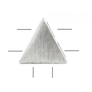 Triangle Spacer 7 mm rhodium tone brushed HQ