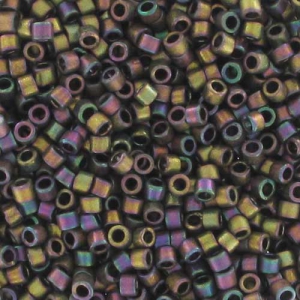 Miyuki Delica 11/0 DB1055 - Matte Metallic Gray Dusk Gold Iris