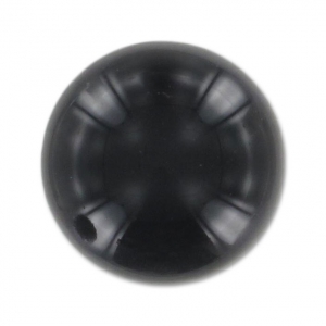 Half-drilled beads 10mm Black Onyx x2
