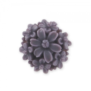 Resin cabochon flower 13mm Mat Lila x1