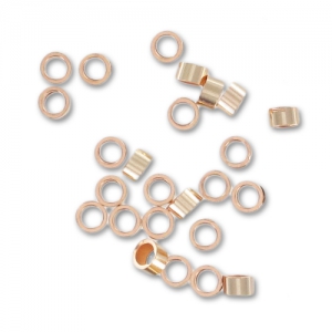 Crimp beads tube 1.9 mm - Rose Gold-filled x100