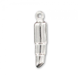 Sterling silver Lipstick charm 16mm x1