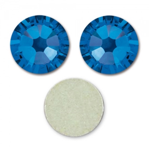 PureCrystal stick-on rhinestones 4mm Capri Blue x36