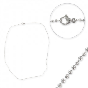 Choker ball chain 1.5mm Stainless steel x 50 cm