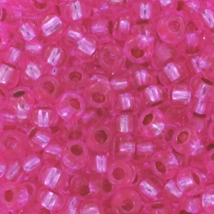 Preciosa Seed Beads 11/0 2 mm - Rose Silver Lined x 20 g