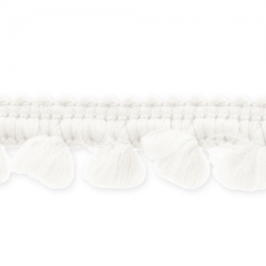 Pompon ribbon 11mm White x1m