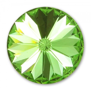 PureCrystal 1122 Rivoli Round Stone 12mm Peridot
