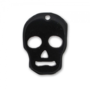 Pendant Skull 23 mm Jet x1