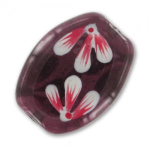 Flat Olive 22x18mm Amethyst x1