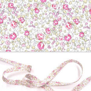 Bias ribbon Liberty Eloïse pink x1m