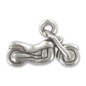 Motorbike Charm 13x2020mm Antique Silver Plating x1