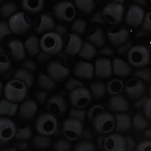 Toho Seed beads 11/0 TO11R49F - Opaque Frosted Jet x8g