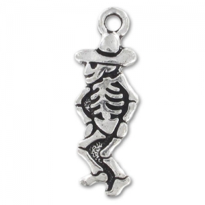 Skeleton charm 27,5mm Old Silver tone x1
