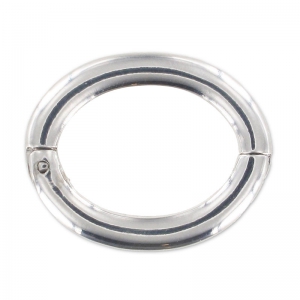 Oval clasp 28mm Rhodium plated x1