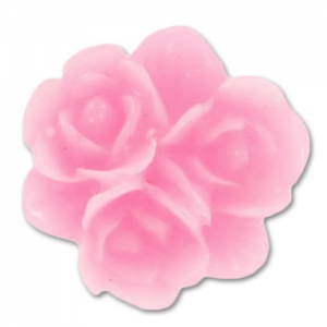 Resin cabochon rose-shaped 16mm Rose x1