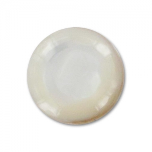 Round cabochon 8mm White Mother-of-Pearl x1