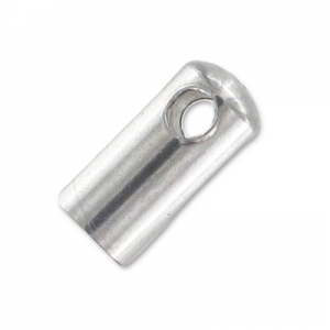 304 Stainless steel - Glue-In 3mm cord end with hole x4