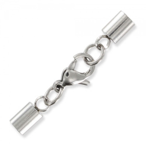 Lace holder clasp 4mm Stainless steel x1