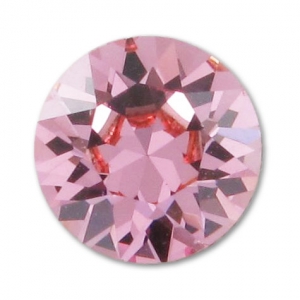 PureCrystal 1088 Round Stone 6mm Light Rose x1
