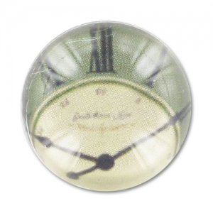 Magnifying cabochon 20mm Clock x1