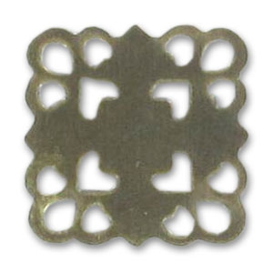 Filigree squared finding 16mm Bronze tone x1