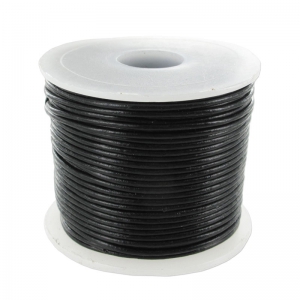 0.8mm Leather cord - Black x 25 m