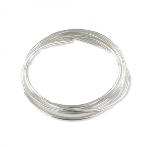 999/1000 Fine Silver Round Wire, 1 mm x 50 cm