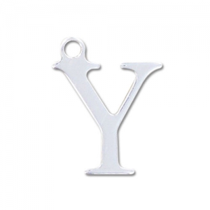 Y letter Sterling silver charm 15mm x1