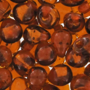 Miyuki Fringe beads 3.4mm DPF34 - Red Lined Dark Topaz x8g